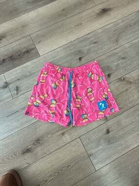 Baseballism Doubles and Bubbles Youth Mesh Shorts Size Extra Large Pink